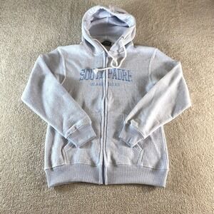 Comfortex USA Zip Up Hoodie Womens Medium Blue South Padre Island TX